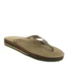 Double Layer Leather Sandal With Narrow Strap