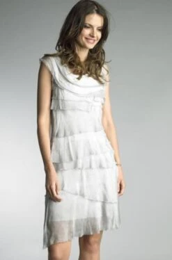 Tiered Dress -Fashion Shoe Store 30027 SILVER l