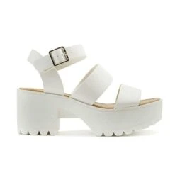 Platform Sandal -Fashion Shoe Store 30563 WHITE l
