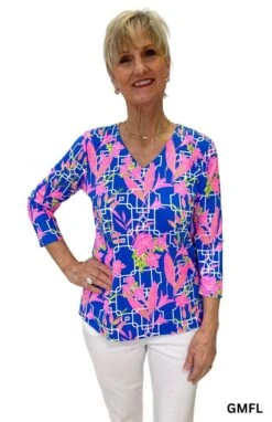 3/4 Sleeve Top 8 3/4 Sleeve Top -Fashion Shoe Store 31739 GMFL l