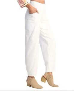 Mineral Washed Pants -Fashion Shoe Store 31948 WHT l