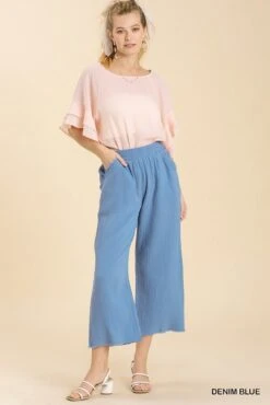 Wide Leg Pants -Fashion Shoe Store 32610 DENBLUE l